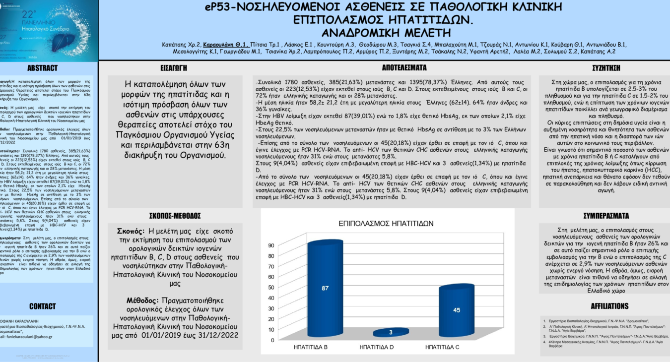 eP53-ΝΟΣΗΛΕΥΟΜΕΝΟΙ ΑΣΘΕΝΕΙΣ ΣΕ ΠΑΘΟΛΟΓΙΚΗ ΚΛΙΝΙΚΗ-ΕΠΙΠΟΛΑΣΜΟΣ ΗΠΑΤΙΤΙΔΩΝ. ΑΝΑΔΡΟΜΙΚΗ ΜΕΛΕΤΗ.pdf      
