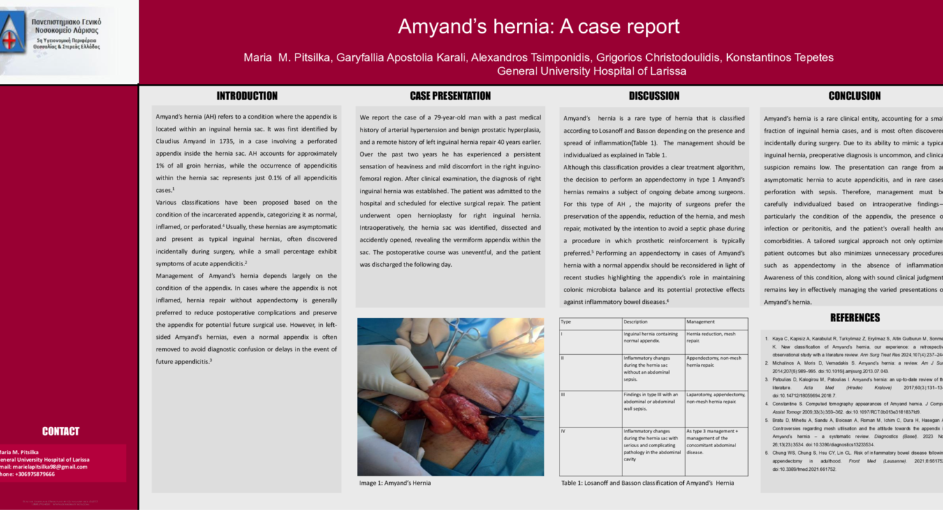 Amyand's Hernia:A case report