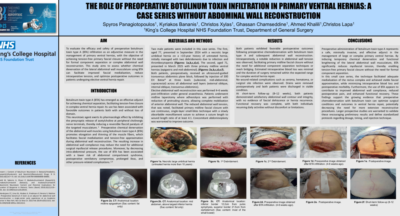 THE ROLE OF PREOPERATIVE BOTULINUM TOXIN INFILTRATION IN PRIMARY VENTRAL HERNIAS: A CASE SERIES WITHOUT ABDOMINAL WALL RECONSTRU